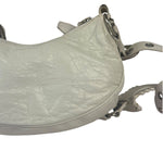 Balenciaga White Lambskin Le Cagole Shoulder Bag