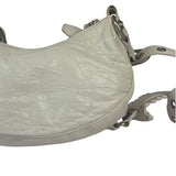 Balenciaga White Lambskin Le Cagole Shoulder Bag