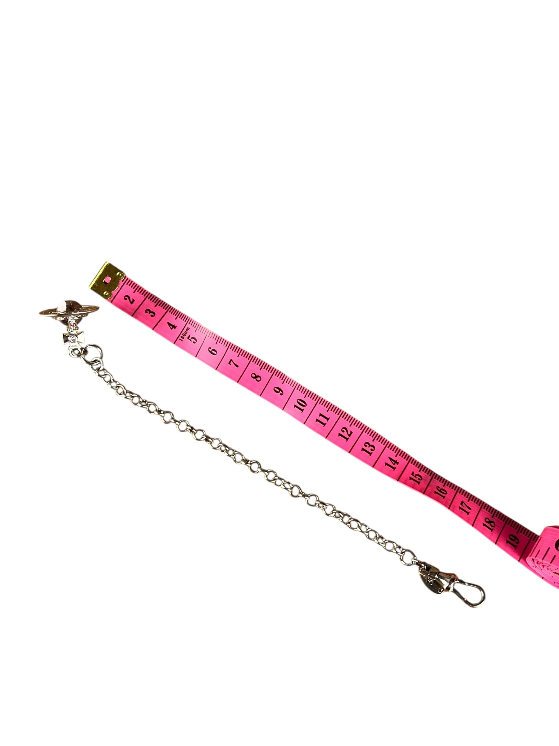 Vivienne Westwood Silver 3D Pink Orb Bracelet