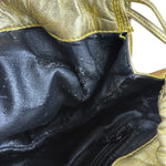 Loewe Gold Leather Anagram Shoulder Bag