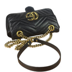 Gucci Black Leather Marmont Shoulder Bag