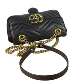 Gucci Black Leather Marmont Shoulder Bag