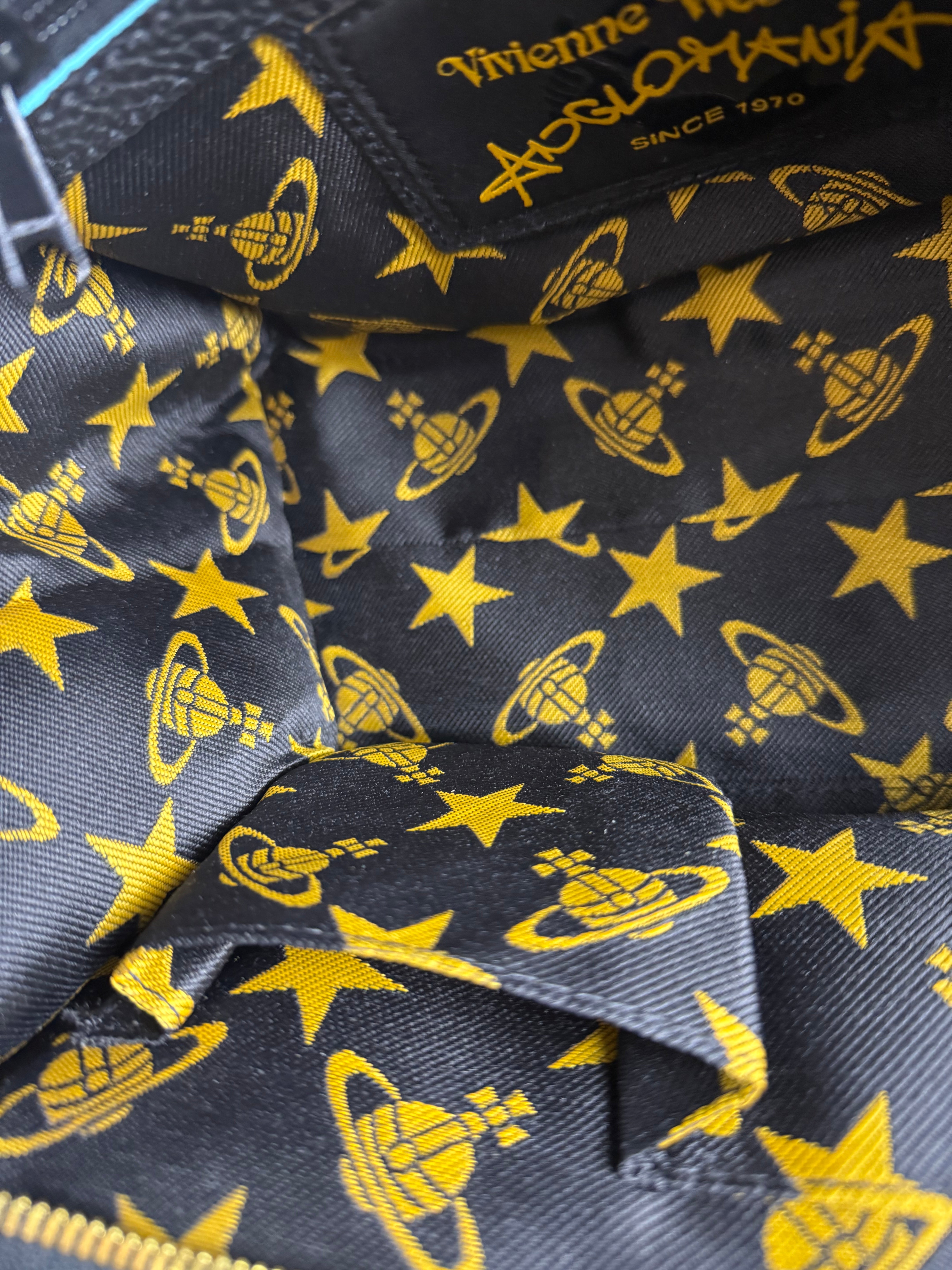 Vivienne Westwood Navy Leather Two Way Bag