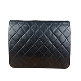 Chanel Black Diamond Stitch Lambskin Square Flap 1988