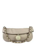 Chanel Cream Leather Cue Ball Foldover Shoulder Bag 2003