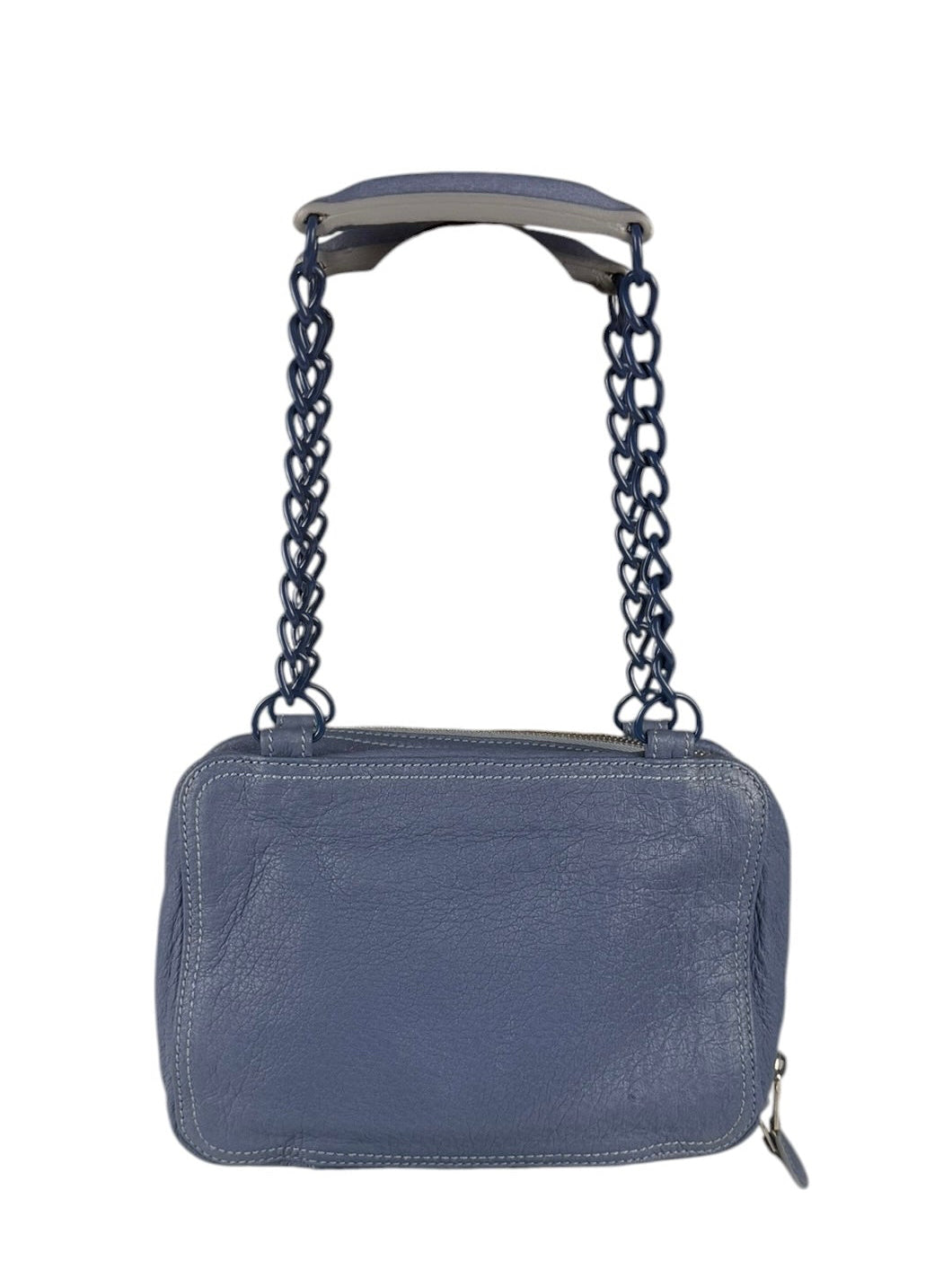 Balenciaga Vintage Blue Leather Mini Pochette