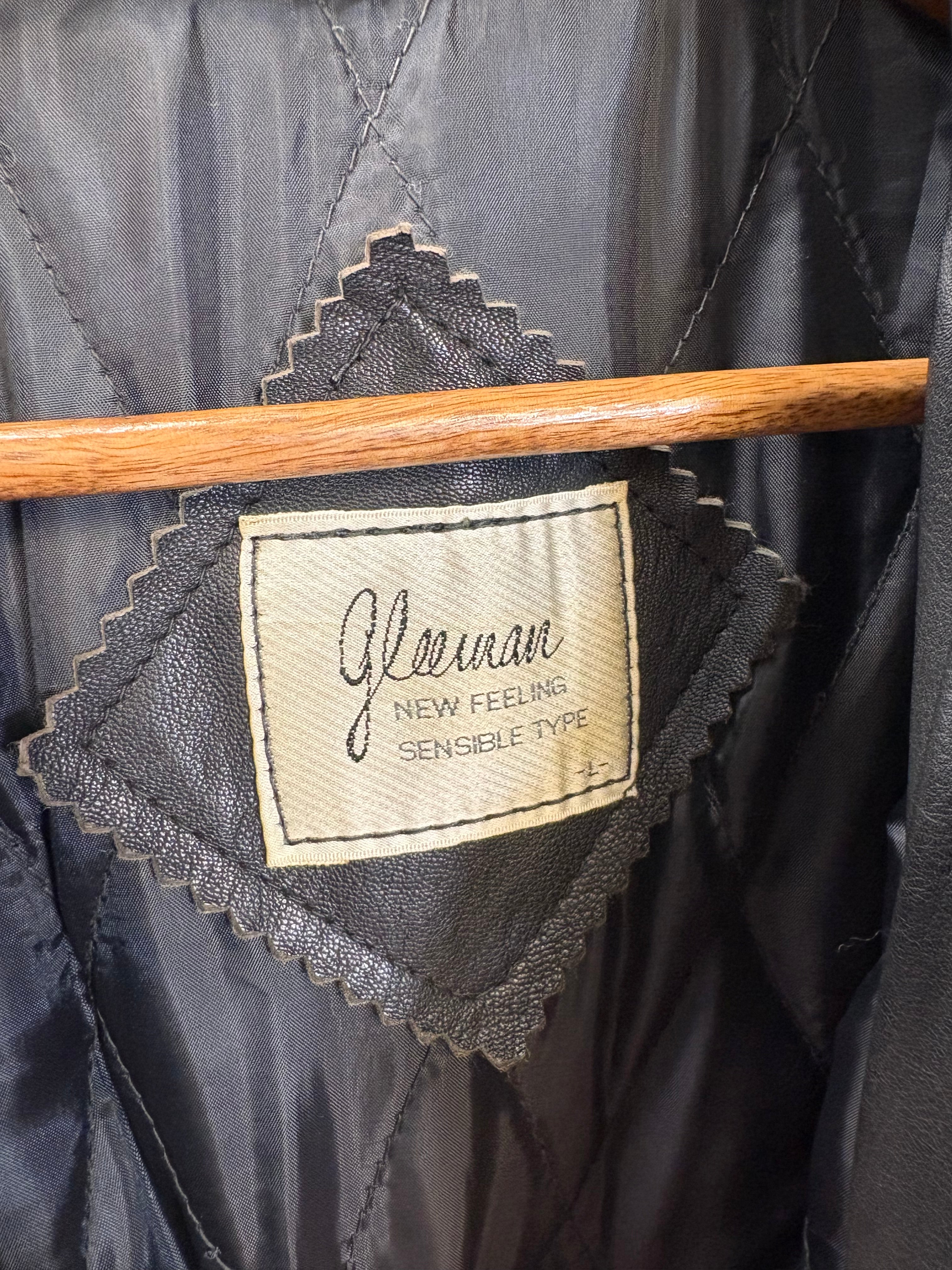 Gleman Vintage Black Leather Coat