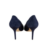 Jimmy Choo Romy Navy Blue Suede Pointed Toe Pumps