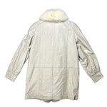 Modéle Chombert Leather Fur Lined Coat Ivory
