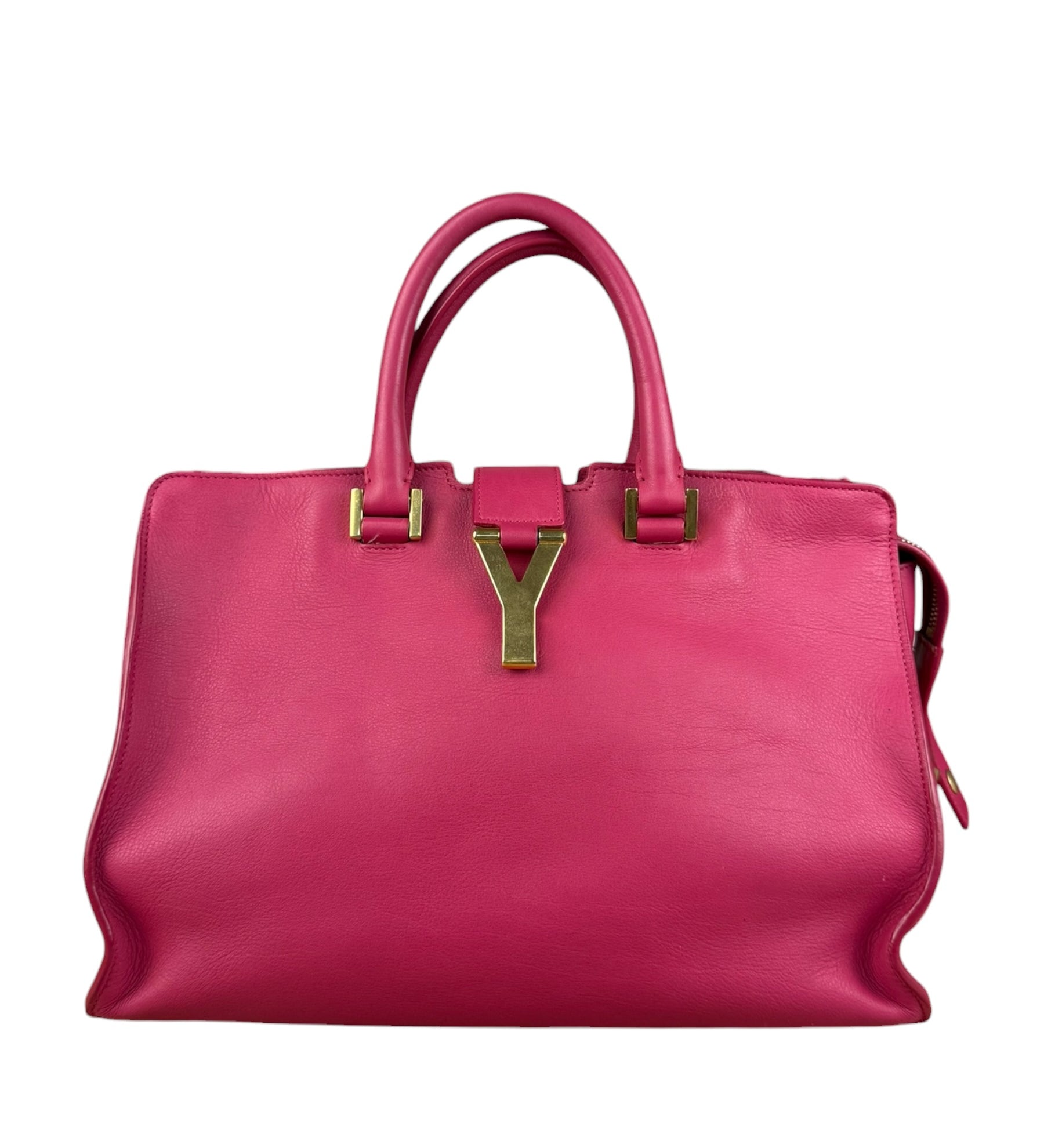 Saint Laurent Classic Y Cabas Fuchsia 2Way Handbag