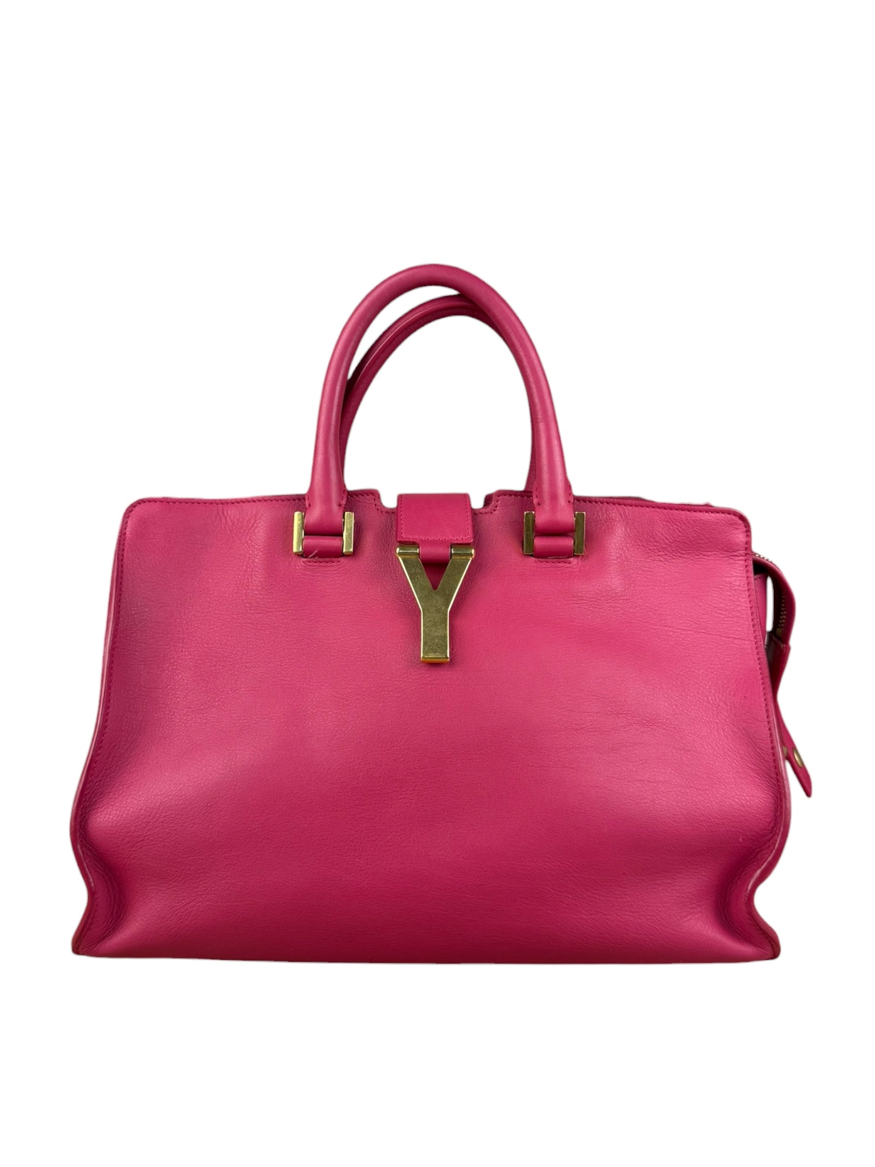 Saint Laurent Classic Y Cabas Fuchsia 2Way Handbag