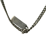 Gucci Sterling Silver Tag Turquoise Enamel Pendant Necklace