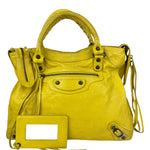 Balenciaga Yellow Leather Classic City Bag