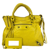 Balenciaga Yellow Leather Classic City Bag