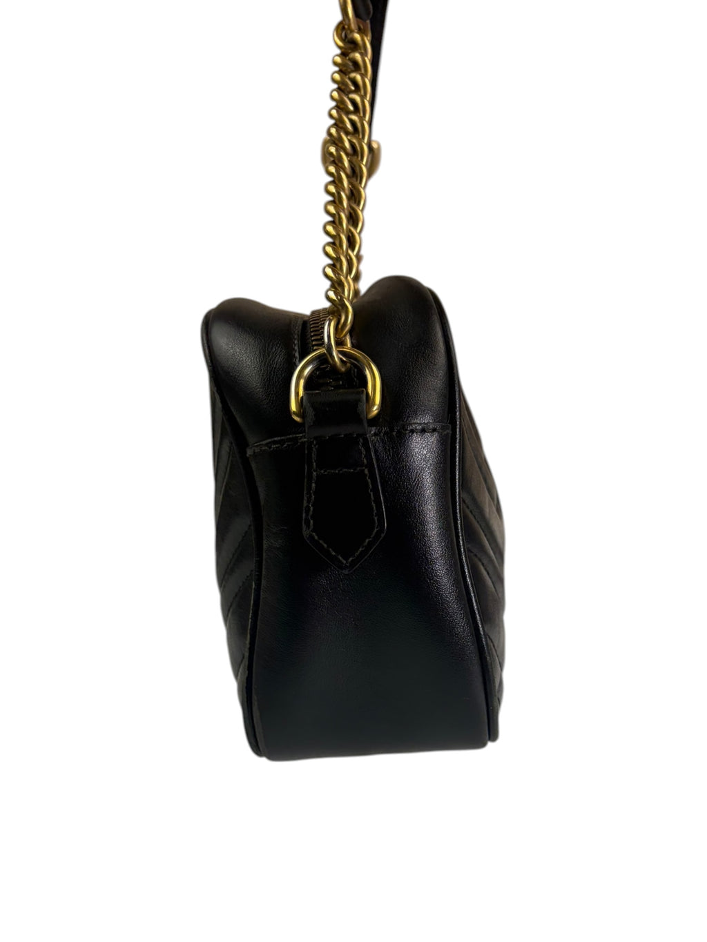 Gucci Black Leather Mormont Matelassè Camera Bag