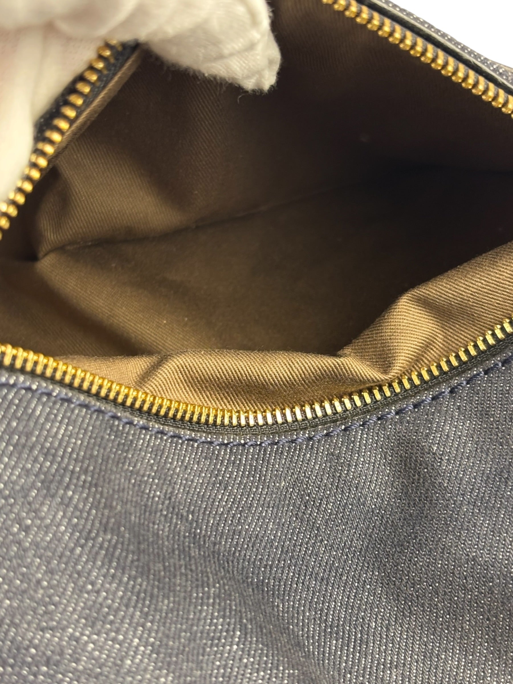 Chloe Dark Gray/Blue Harley Denim/Leather Crossbody Bag