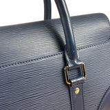 Louis Vuitton Navy Blue Leather Epi Segur Handbag PM