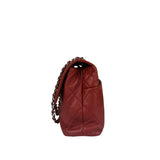 Chanel Red Qulited Leather Flap Shoulder Bag 2011