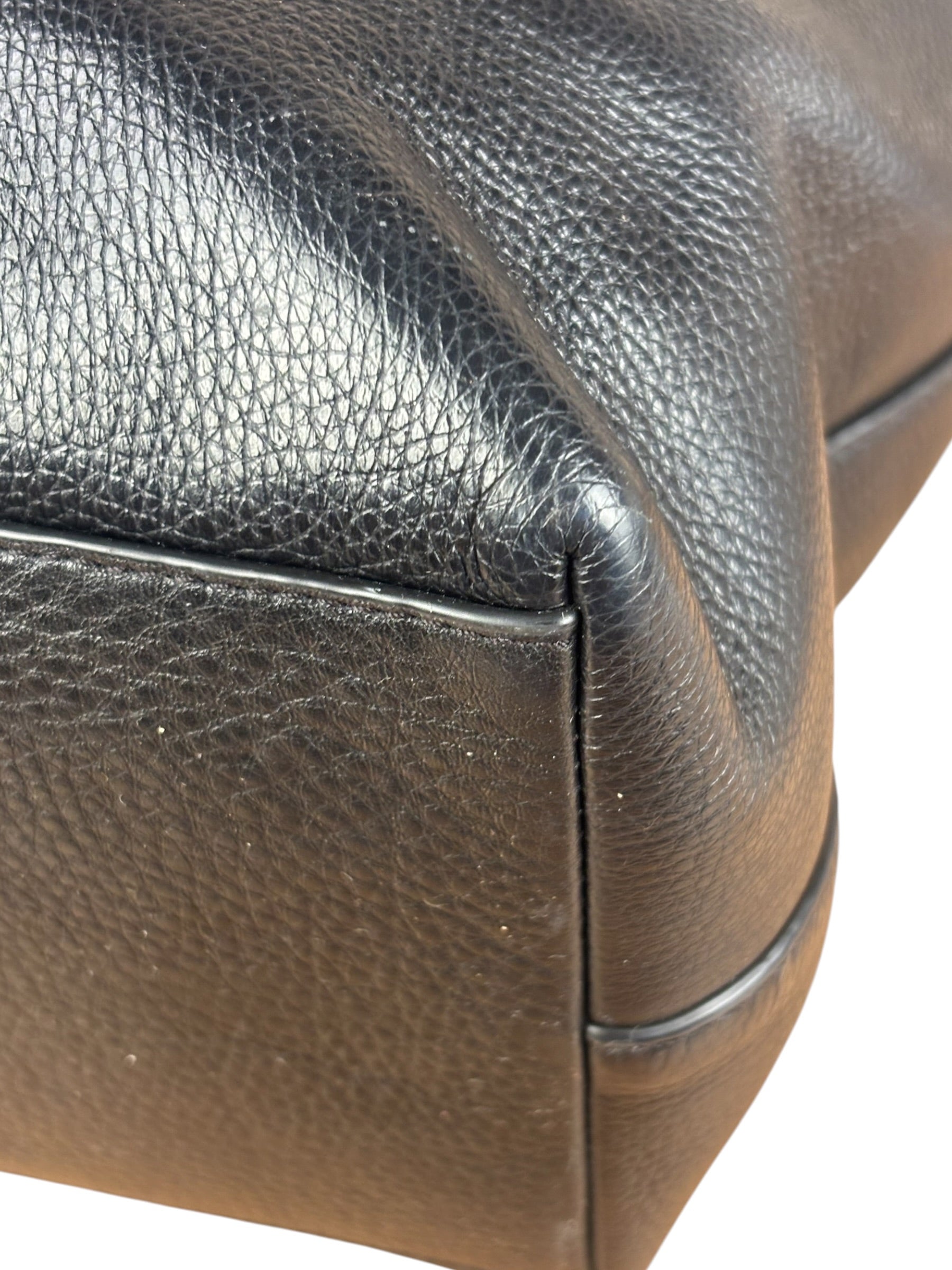 Coach Black Leather City Zip Tote Bag