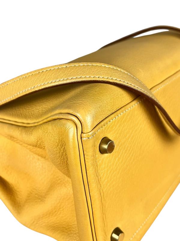 Hermes Kelly 35 Ambre Togo Gold 1997 Handbag