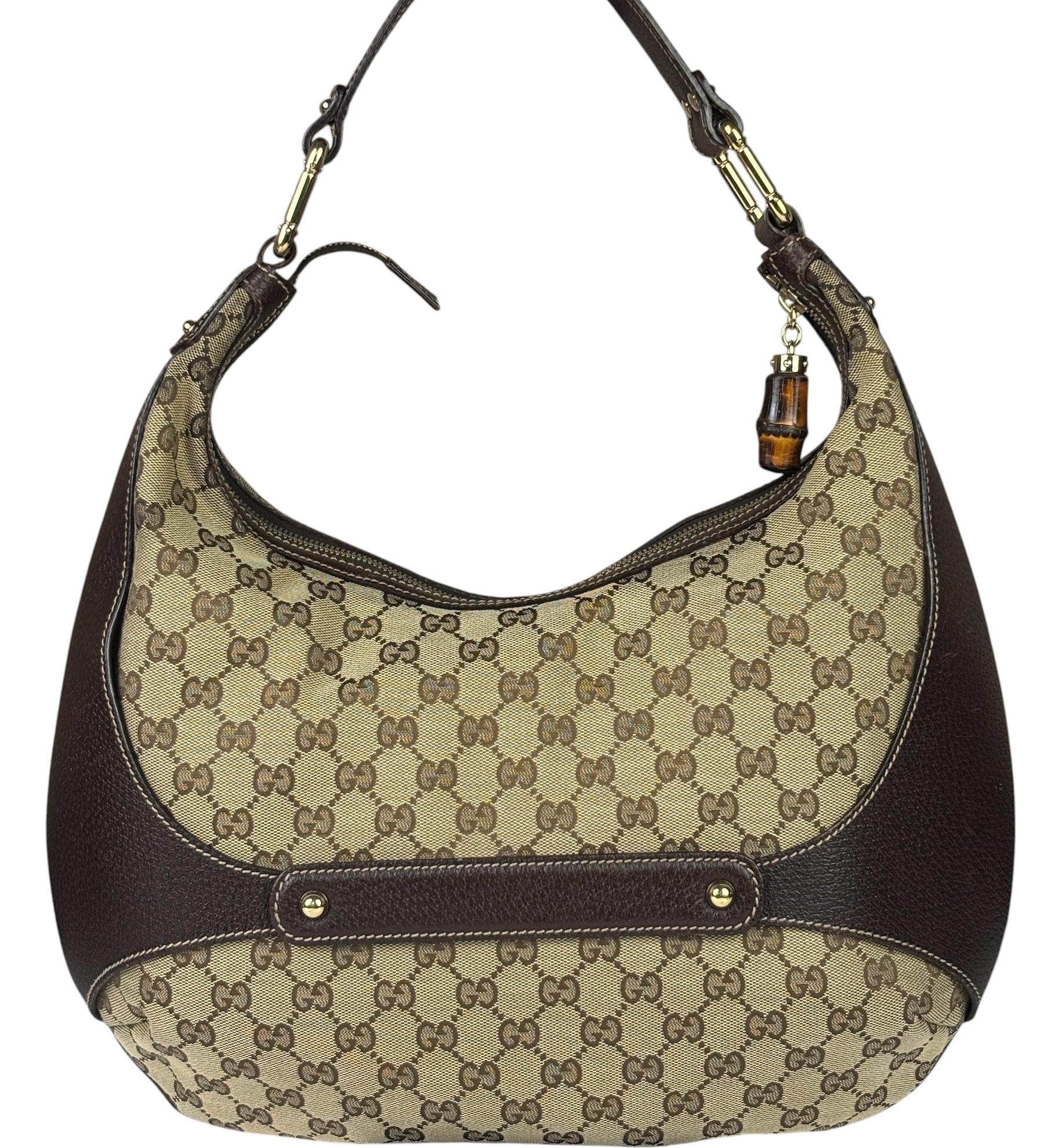 Gucci Brown GG Bamboo Amalfi Hobo Bag