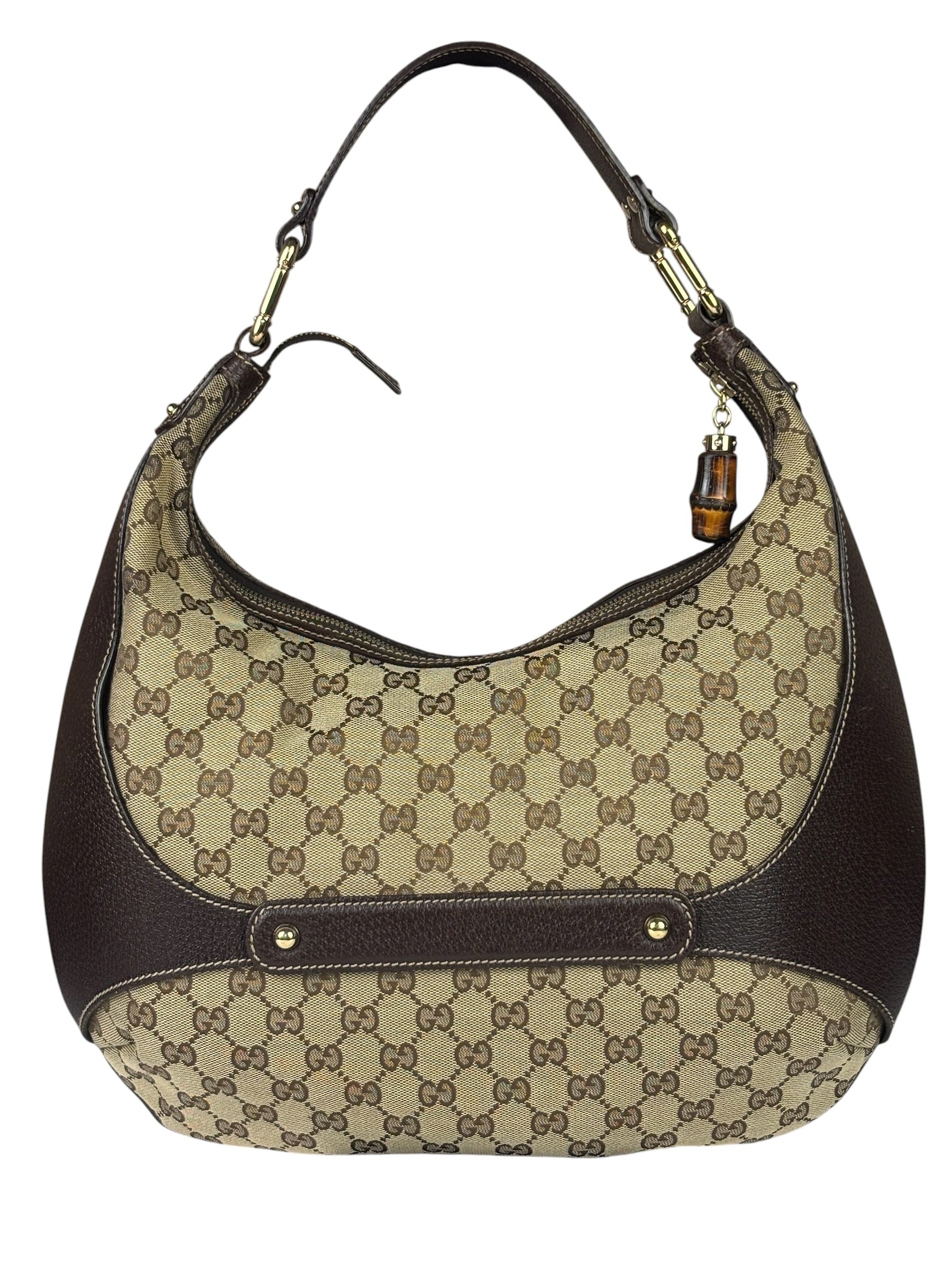 Gucci Brown GG Bamboo Amalfi Hobo Bag