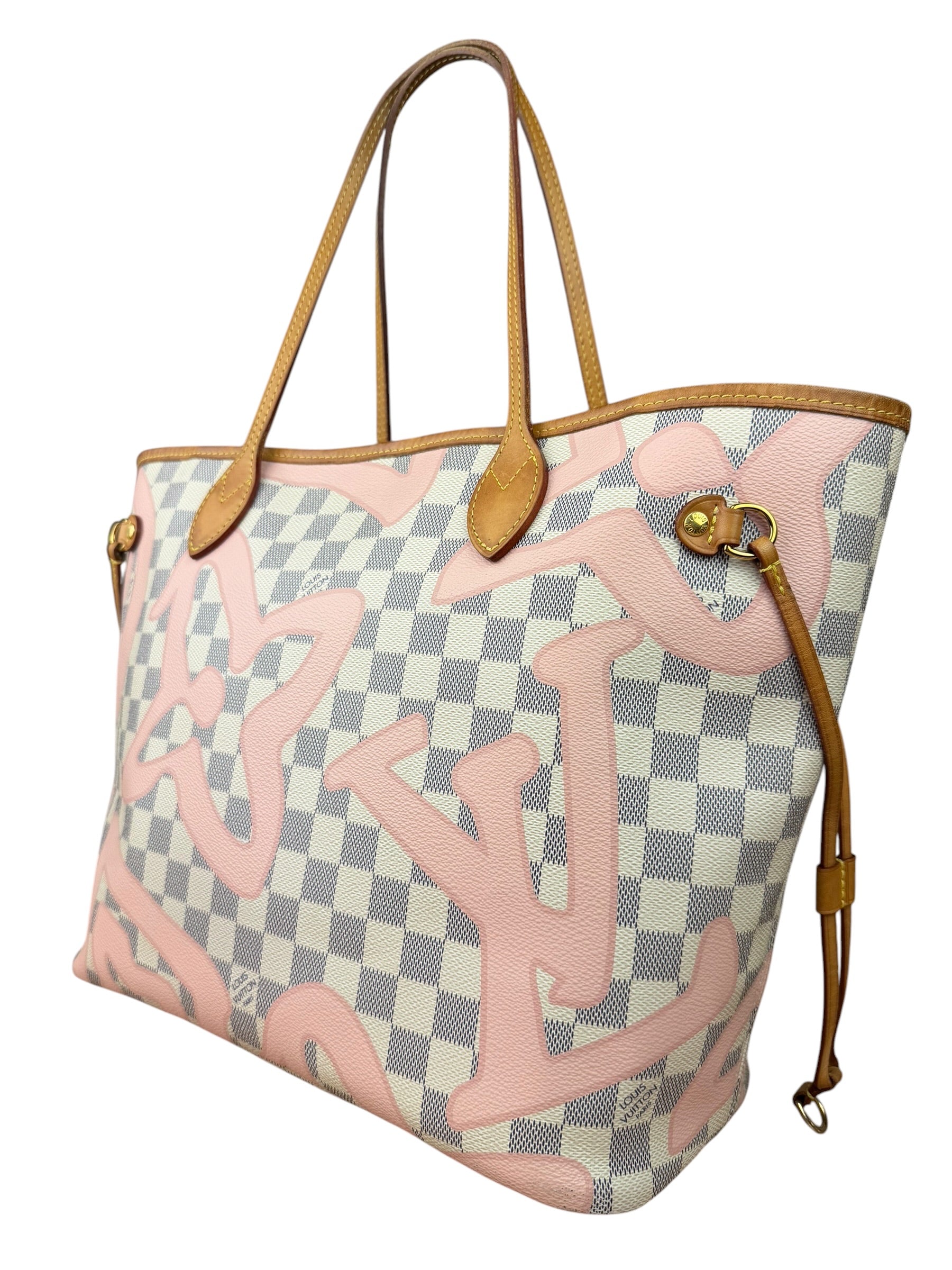 Louis Vuitton Limited Edition Pink Damier Azur Tahitienne Neverfull GM