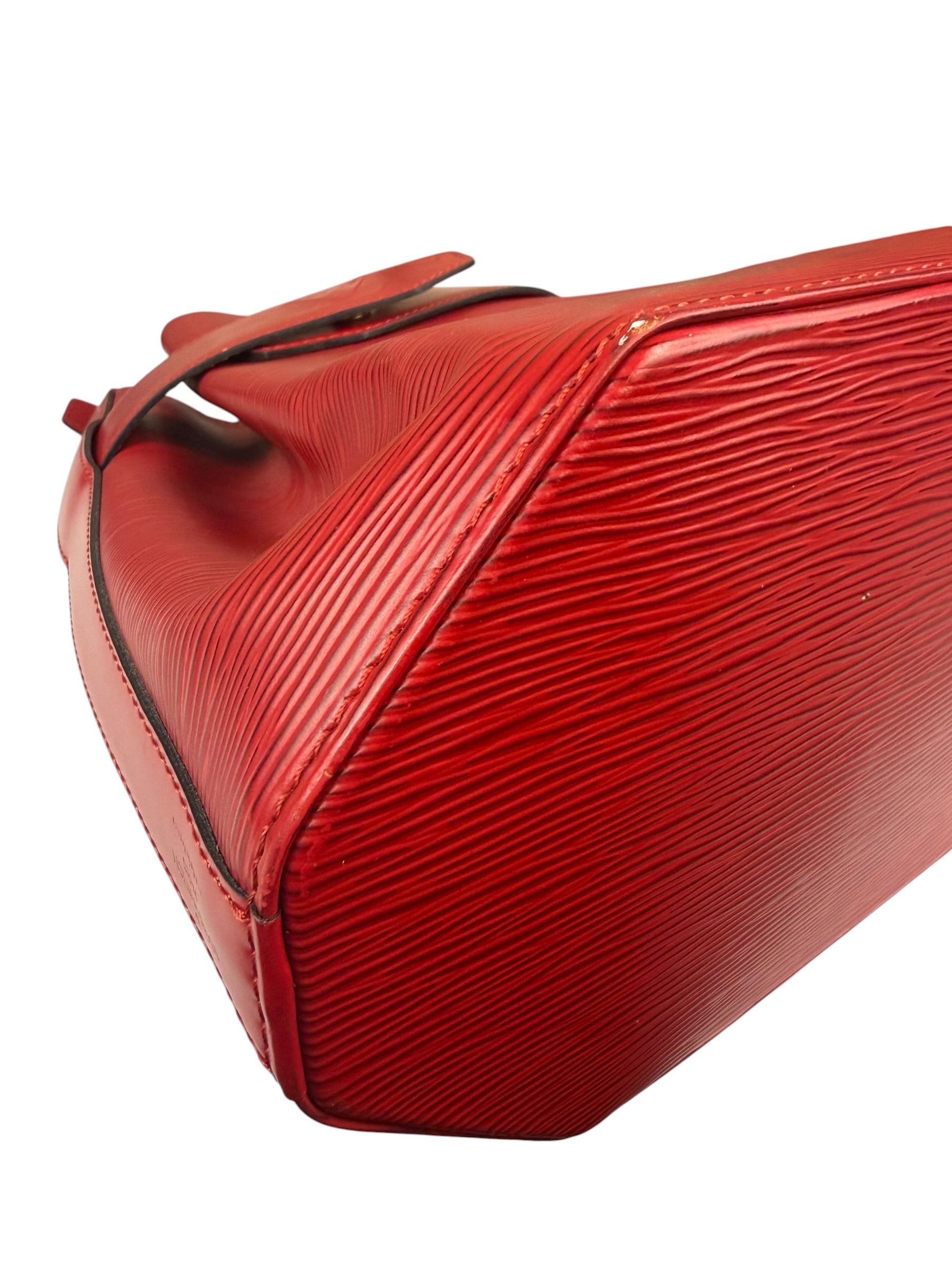 Louis Vuitton Red Epi Leather Castilian Sac D'Epaule Shoulder Bag