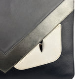 Fendi Black/Grey/White Monster Bag Bugs Eye Pouch