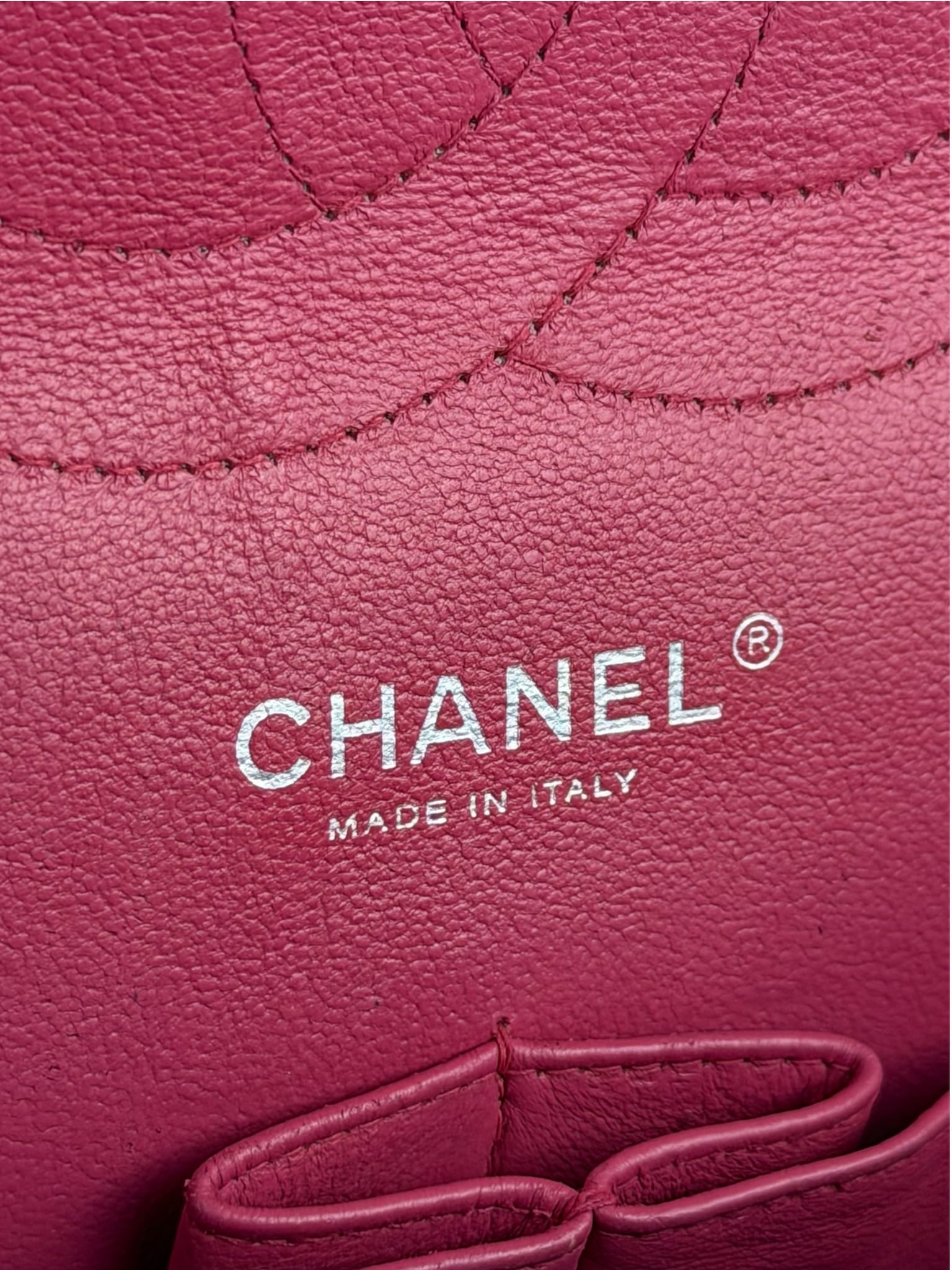 Chanel Hot Pink Large Patent Leather Double Flap Shoulder Bag 2014
