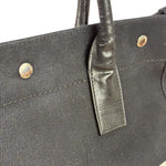 Yves Saint Laurent Black Rive Gauche Canvas Tote