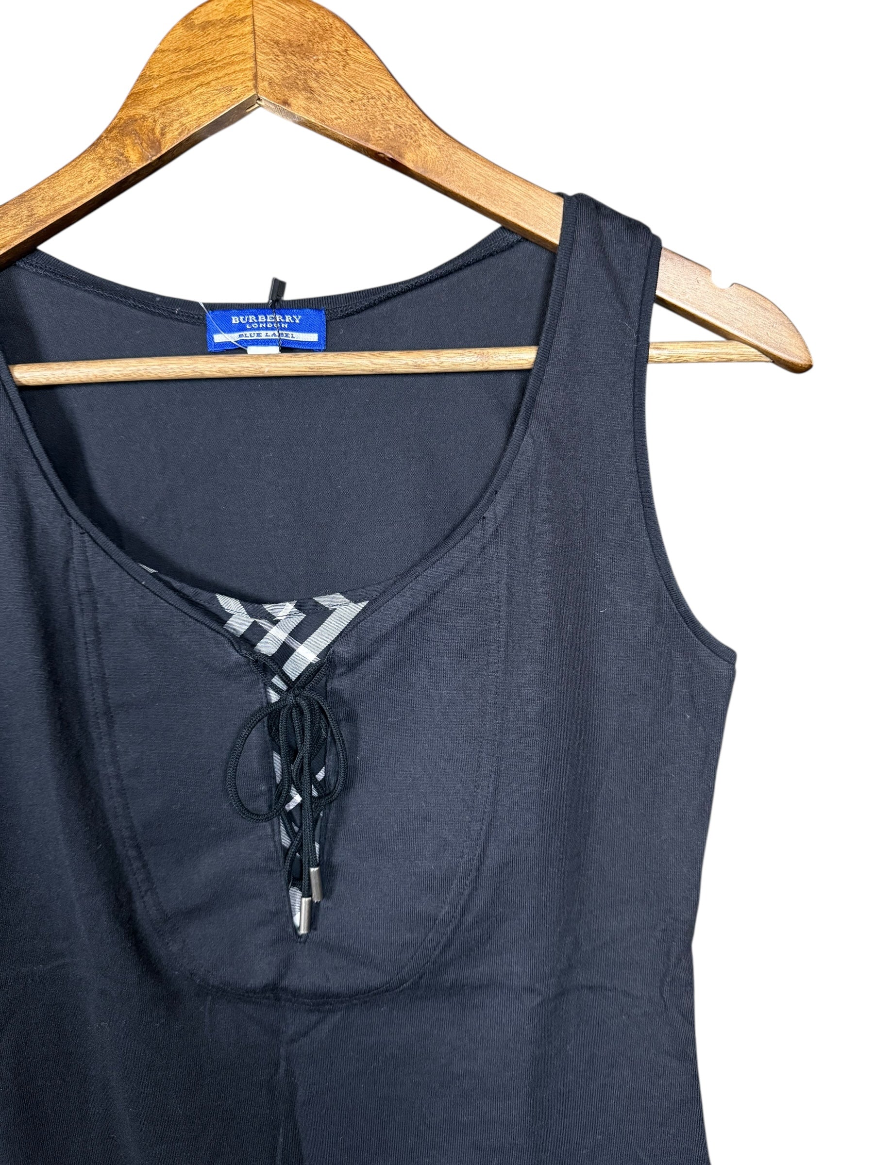 Burberry Blue Label Lace Up Sleeveless Top
