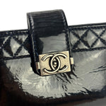 Chanel Navy Patent Leather Matelasse Chain Pouch 2013
