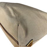 Prada Vintage Jacquard Logo Tote Brown