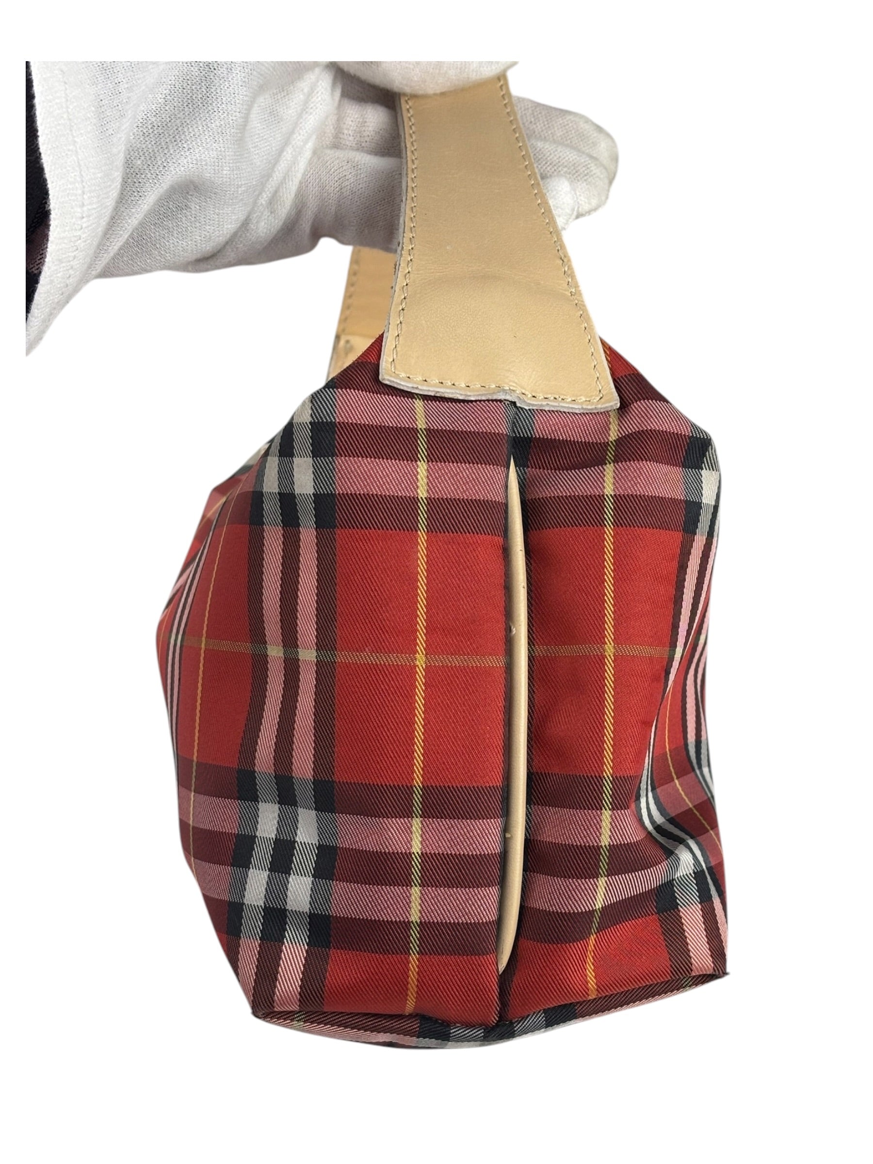 Burberry Vintage Red House Check Mini Handbag