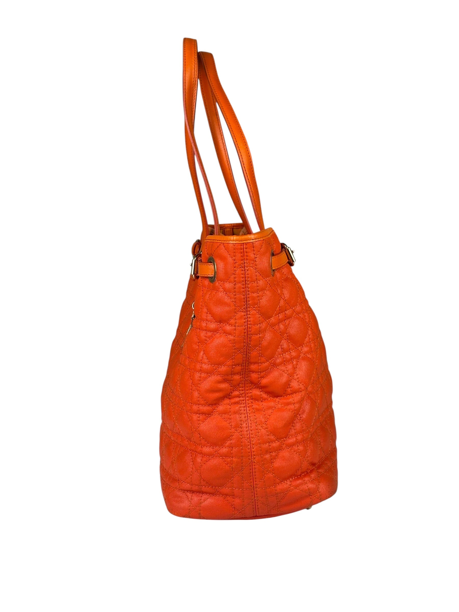 Christian Dior Panarea Cannage Quilted Leather Tote