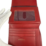 Givenchy Vintage Red Leather Trifold Wallet