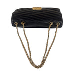 Chanel Black Leather Medium Gabrielle Flap Bag 2011