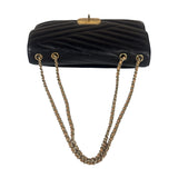 Chanel Black Leather Medium Gabrielle Flap Bag 2011