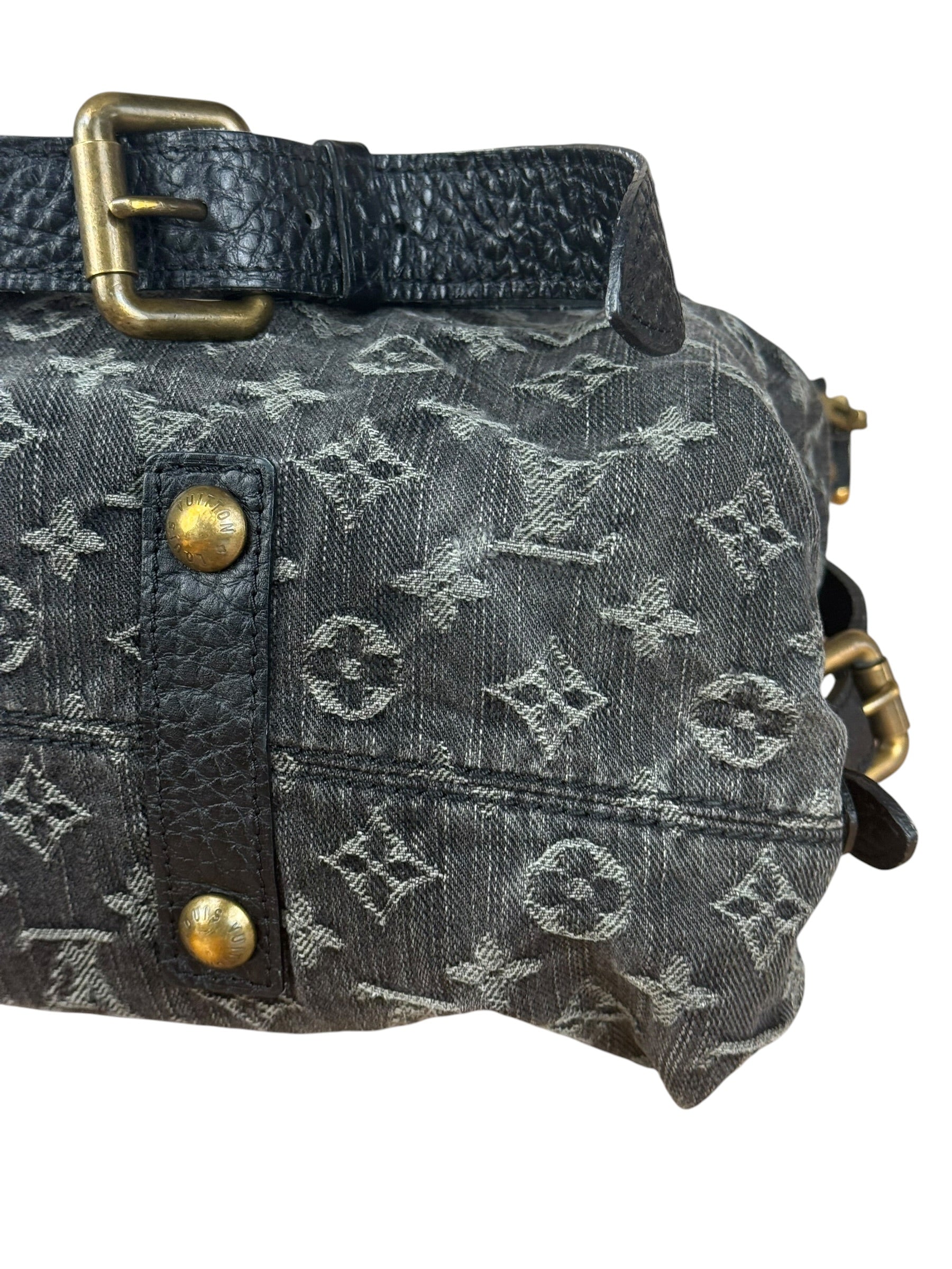 Louis Vuitton Black Denim Neo Cabby Bag