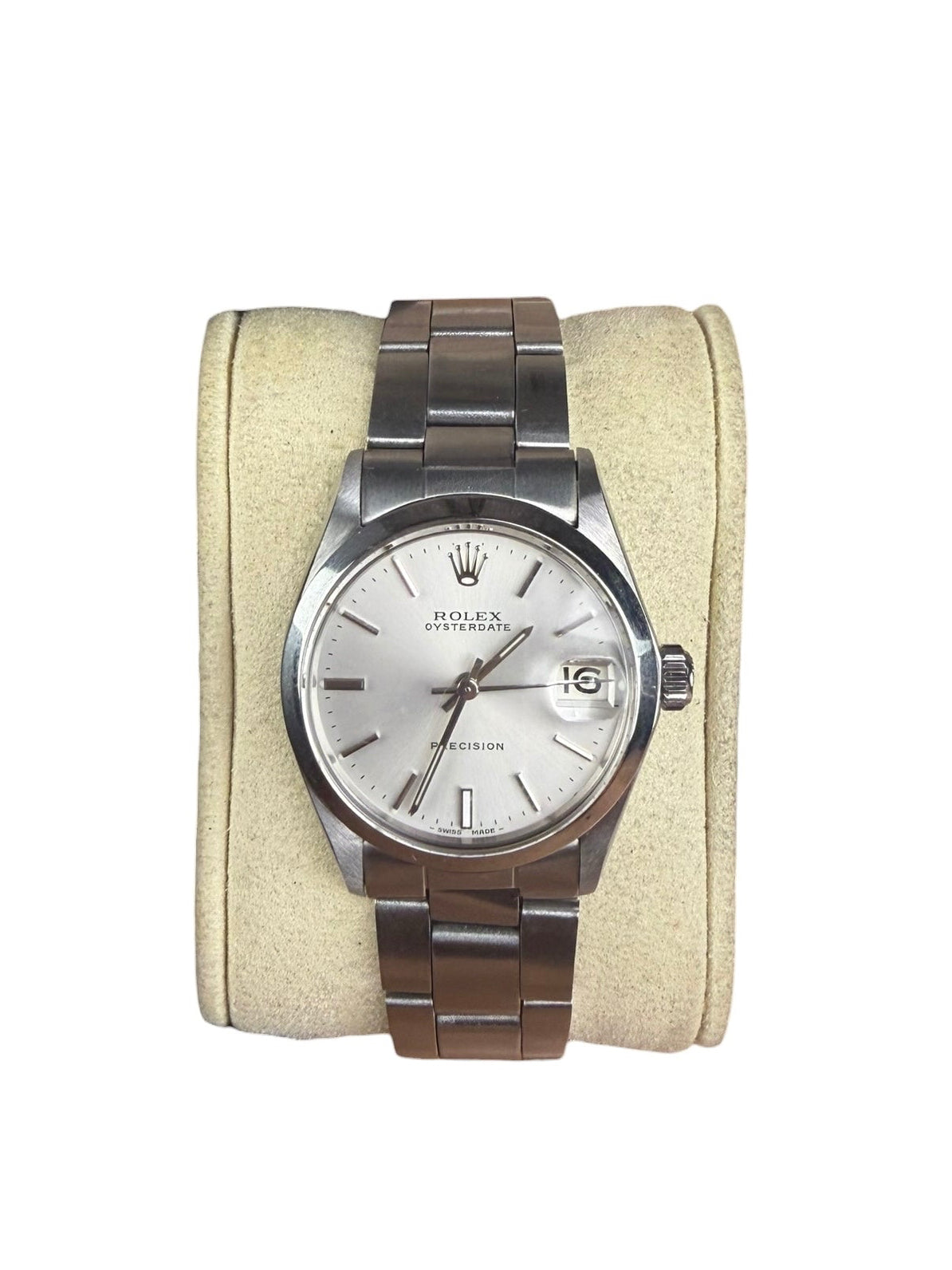 Rolex Oysterdate Precision Silver Stick Dial 1980