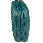 Miu Miu Dark Green Nappa Leather Wander Matelasse Micro Hobo Bag