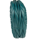 Miu Miu Dark Green Nappa Leather Wander Matelasse Micro Hobo Bag