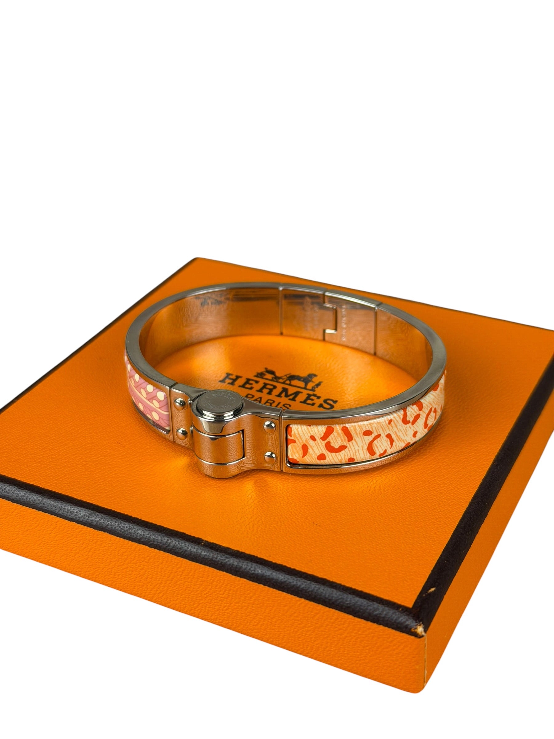 Hermes Charniere Enamel Hinged Bracelet/Cuff
