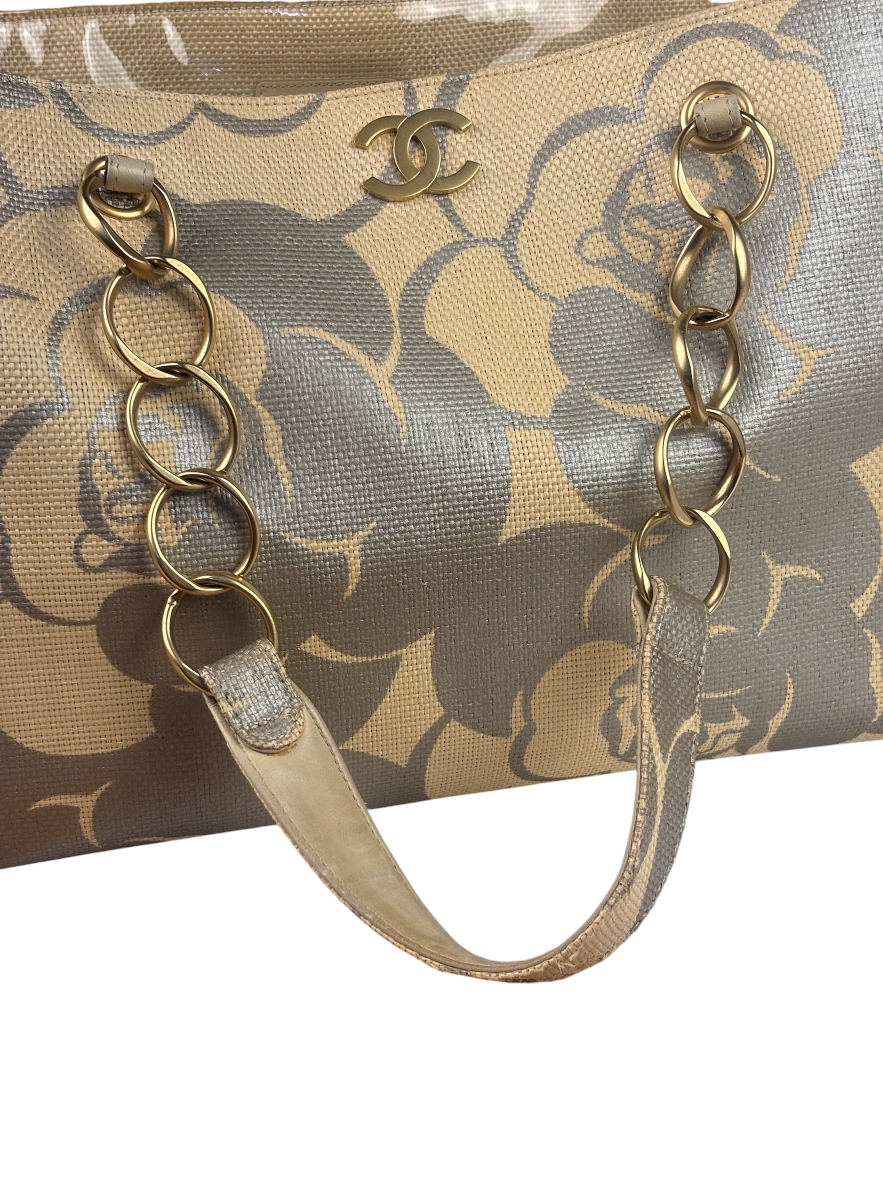 Chanel Camellia Raffia Tote 2004