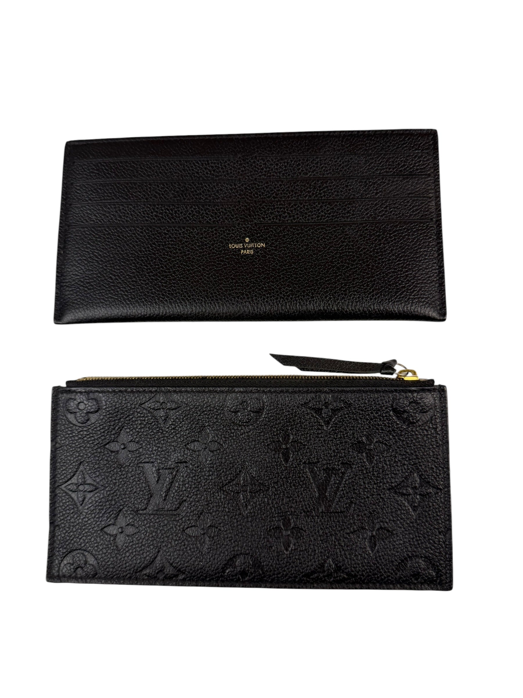 Louis Vuitton Black Leather Monogram Felicie Pochette