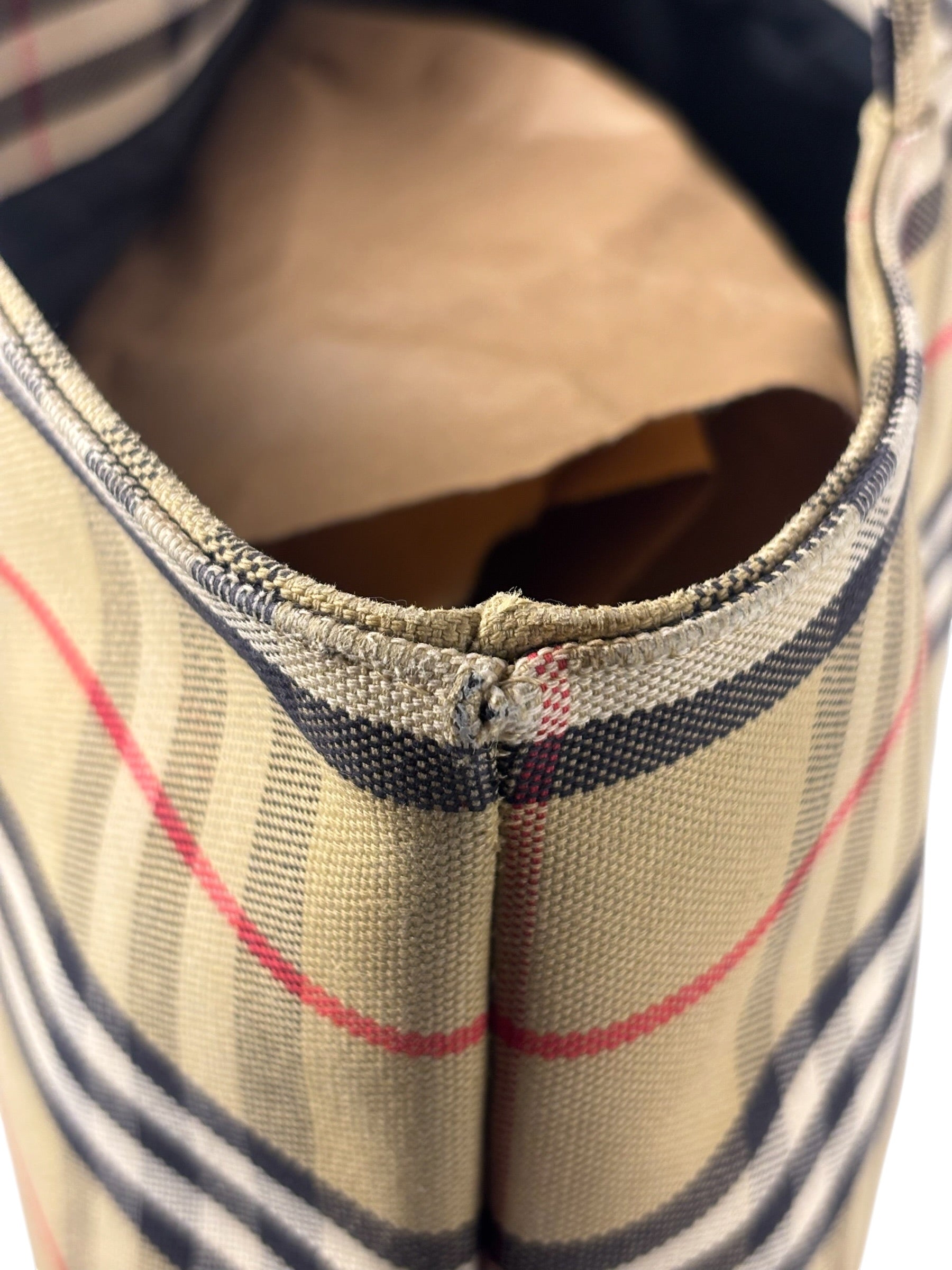 Burberry Vintage Nova Check Canvas Shoulder Tote