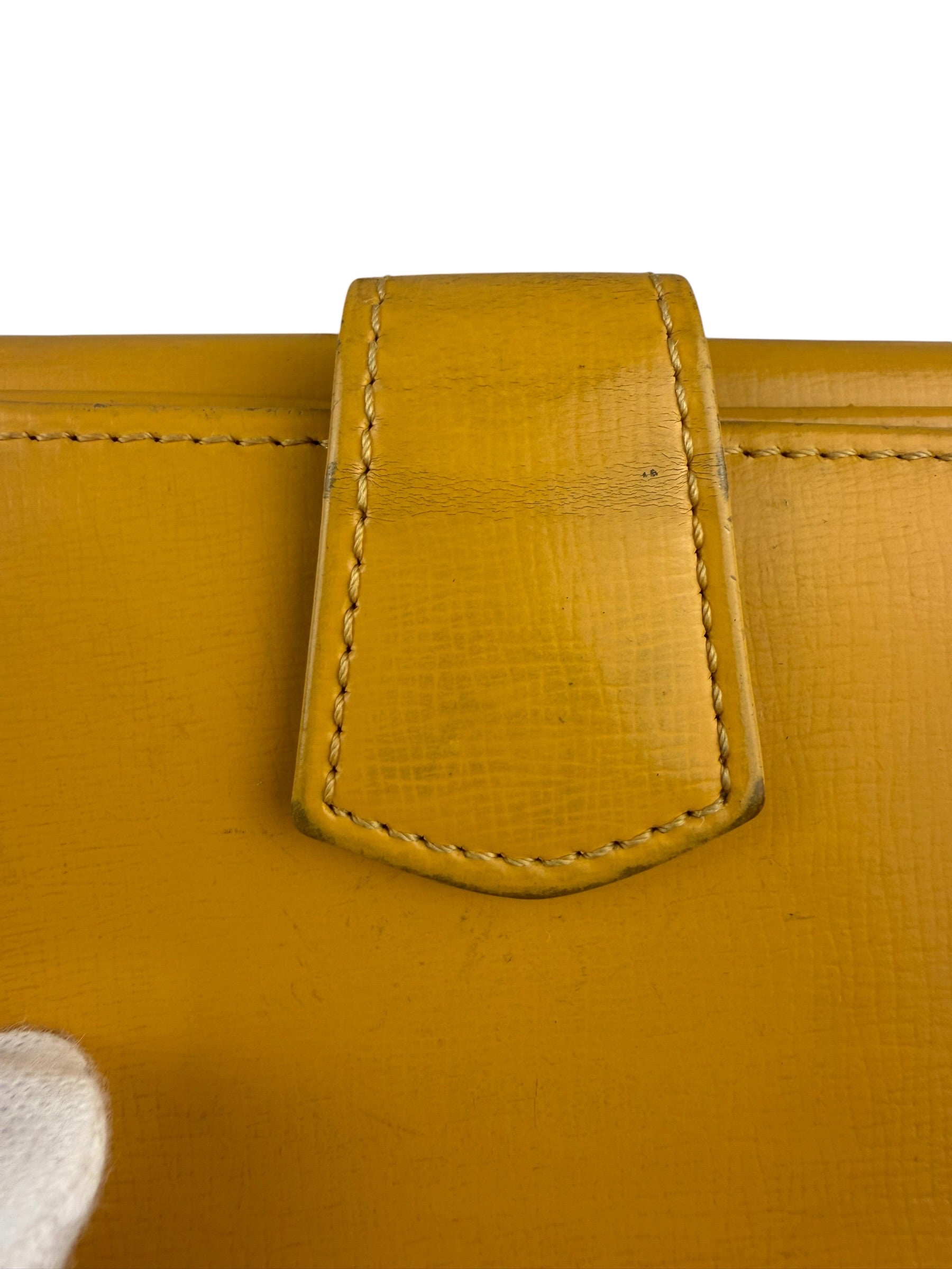 Loewe Vintage Yellow Leather Bifold Wallet