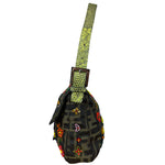 Fendi Vintage Zucca Beaded Lizard Trimmed Baguette