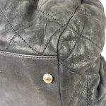 Chanel Grey Iridescent Quilted Leather Chic Bowling Shoulder Bag 2010